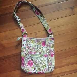Vera Bradley Pink and Cream Crossbody Bag
